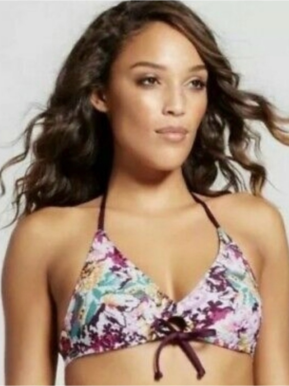 Mossimo Textured Floral Bikini Top